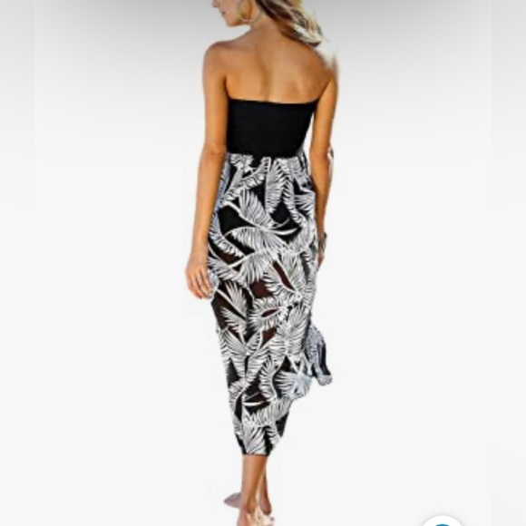 NWT Chiffon Off Shoulder Summer Beach Swimsuit Cover ups Dress - Picture 2 of 3